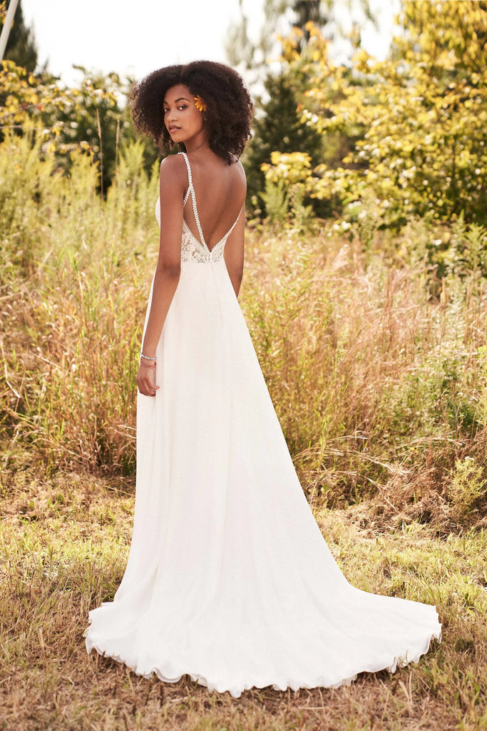 Wedding gown Lillian West Style 66181 Chiffon Plus Size Bridal Gown  