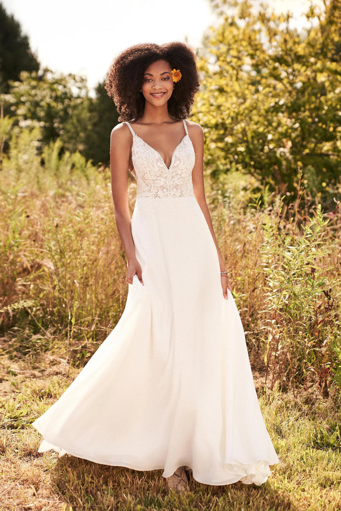 Wedding gown Lillian West Style 66181 Chiffon Plus Size Bridal Gown 