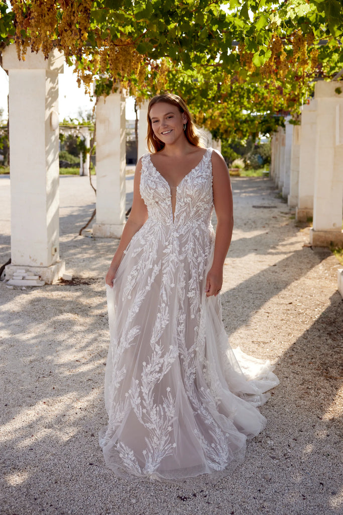 Wedding Dress Lillian West Style 66372 Bridal Gown Plus Size Wedding Dress 