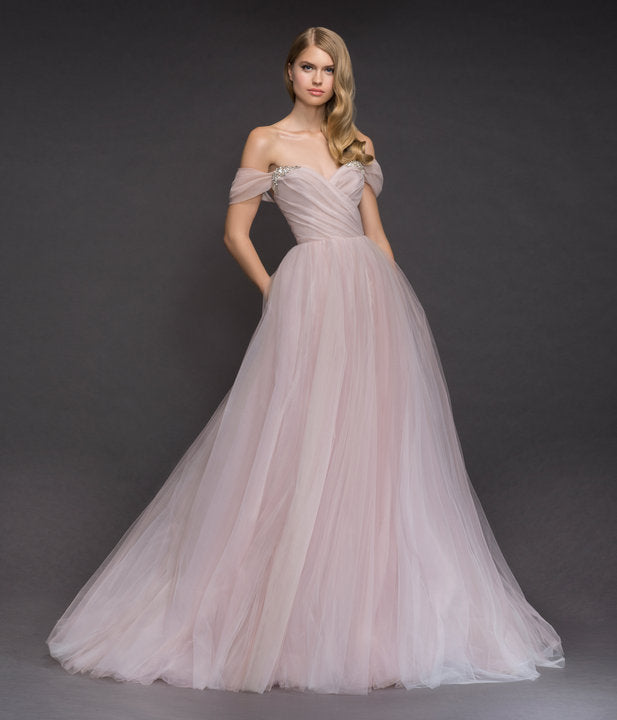 hayley paige pink wedding dresses Wedding Dress Shopping with Hayley Paige